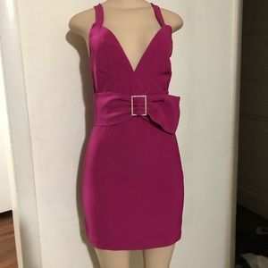 BEBE bodycon pink dress size 6